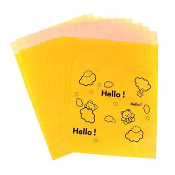 Упаковочные пакеты Водонепроницаемая логистическая одежда Почтовый мешок Маленький Медведь Логотип Пластиковый почтовый пакет для доставки жёлтый