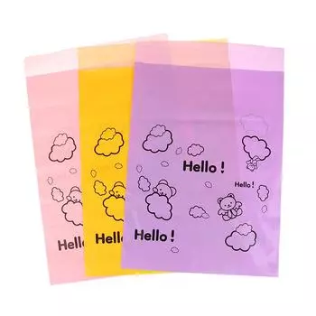 Упаковочные пакеты Водонепроницаемая логистическая одежда Почтовый мешок Маленький Медведь Логотип Пластиковый почтовый пакет для доставки фиолетовый