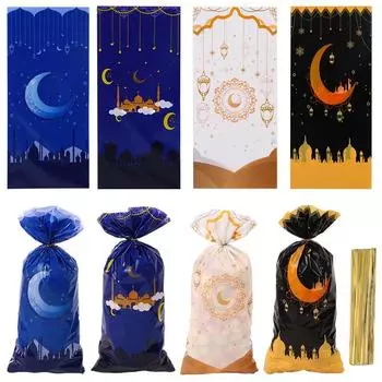 Упаковочный пакет для конфет и печенья Moon Castle с проволочной завязкой 50 pieces прозрачный