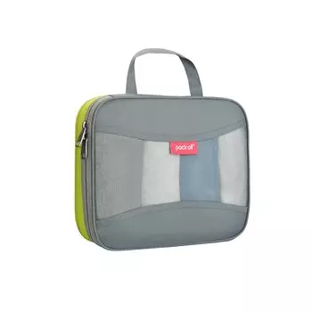 упакуйте все Дорожная компрессионная сумка для хранения одежды Органайзер для чемодана Сетка для хранения Экономия места (Размер M, серый)