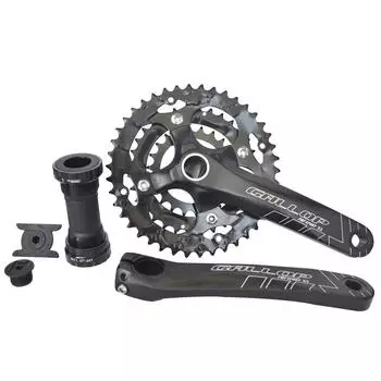 UPANBIKE Bicycle Crank 8 Speed 9 Speed 22X32X42T 104mm BCD Square Shaft Included BB68 170mm Crank Arm Black (24 Speed) (27 Speed)