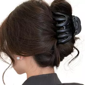 Updo French Style Pumpkin Hair Claw Large Cute Hair Grab Temperament 9cm/3.54inch Shark Clip Female