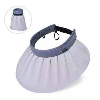 UPF50 + Sun Protection Sun Hat Summer Sun Hat Female Color Changing Big Brim Empty Two-Color UV Protection Top Shell-like Bonnet Two-color Gray