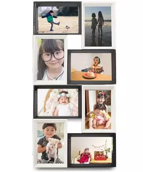 upFRAME Фото Несколько L 4 Настенный настольный фото Деревянный из 2 черных и Рамка, Части, Размер, Стильный, Части, Подвесной, Многосторонний, Рамка, Многосторонний,