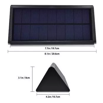 Upgraded 4 in 1 Solar Motion Sensor Lights 800lm 46 LEDs Wireless Security Outdoor Garden Lamp Light With 4 Intelligent Modes black shell белый