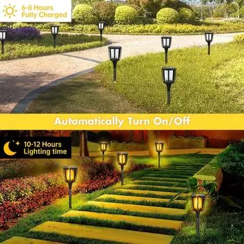 Upgraded Larger Solar Torch Lights Waterproof Outdoor Dancing Flames Lights Garden Lights Landscape Decoration Pathway Patio 1pcs