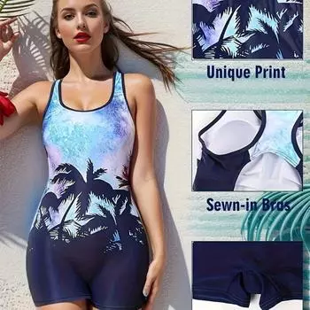 Упитанный купальник для гонок больших размеров, женский облегающий принт, плоский угловой костюм для серфинга, цельный купальник XL