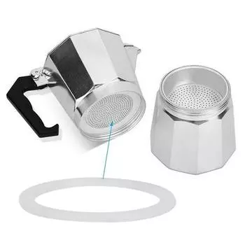 Уплотнение для кофе, силиконовое мокко, аксессуары для кофейника, запасная прокладка, резиновое уплотнение, Rubbe O4A8 1 cup-One-size