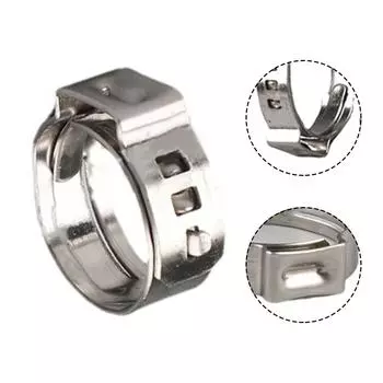 Уплотнение различных шлангов. Хомуты для шлангов из нержавеющей стали с одним ушком.