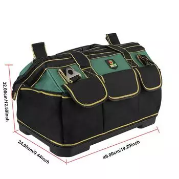 Уплотненный брезентовый комплект для ремонта автомобиля, многофункциональный набор инструментов, сумка электрика из ткани Оксфорд, большая сумка для хранения инструментов для технического обслуживания, переносная сумка для инструментов электрика 20 inches