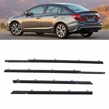Уплотнитель для окна автомобиля 72450 TR0 A01 Ремень отделки молдинга для Civic Sedan 2012–2015 Ремень отделки молдинга окна