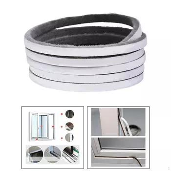 Уплотнительная лента 10M для защиты окон и дверей серый