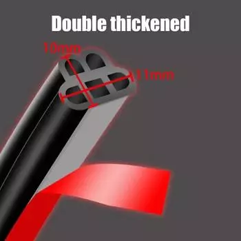 Уплотнительная лента для двери автомобиля, двухслойная резиновая прокладка для капота, багажника, водонепроницаемая шумоизоляция, уплотнительные защитные полосы