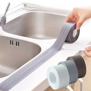 Уплотнительная лента для стен ванны, самоклеящаяся водостойкая уплотнительная лента, уплотнительная лента, декоративная лента One Size серый