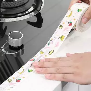 Уплотнительная лента для ванной и кухни, водостойкая и противоплесневая клейкая лента для раковины и туалета, простая в установке и долговечная Blue and white