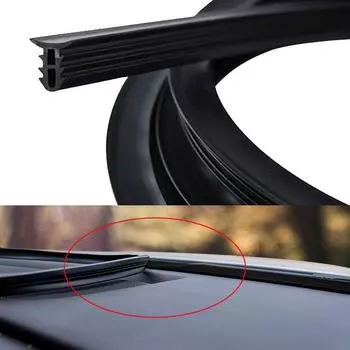 Уплотнительная лента для звукоизоляции приборной панели автомобиля для снижения шума и защиты от пыли, резиновая лента для лобового стекла для зазоров в салоне. 1.6m + pry board