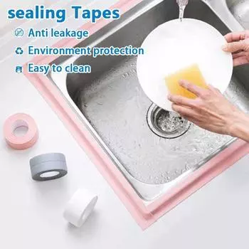 Уплотнительная лента из ПВХ для ванной комнаты, кухни, душа, ванны, уплотнительная лента, самоклеящаяся водонепроницаемая настенная наклейка, лента для раковины C-1PC