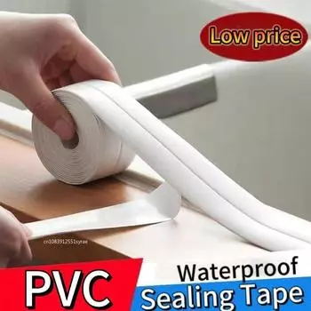 Уплотнительная лента из ПВХ, клейкая лента для ванной, туалета, самоклеящаяся водостойкая лента для защиты от плесени для кухонной раковины, угла стены 2.2CM(0.87inch)&(3.2M)10.5 Feet