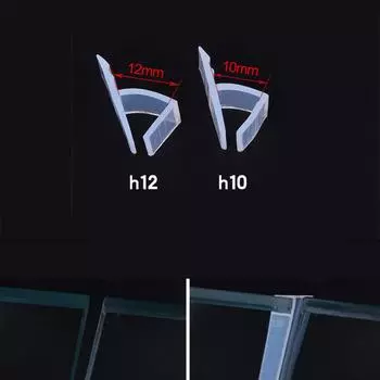 Уплотнительная лента из силиконовой резины для душевой двери, герметизация стеклянных окон, водонепроницаемая 10MM