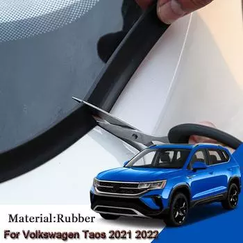 Уплотнительная полоса на капот автомобиля, спойлер, наполнитель, защита кромок, уплотнительные ленты, наклейки, аксессуары, подходят для Volkswagen Taos 2021 2022 чёрный