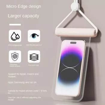 Уплотнительная полоска для мобильного телефона Водонепроницаемая сумка Прозрачная плавательная водонепроницаемая сумка для плавания чёрный