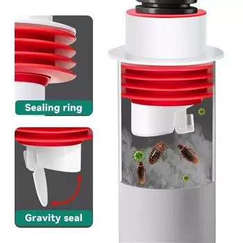 Уплотнительная заглушка для напольного фильтра с защитой от запаха, трубка 50/73 мм, универсальный сердечник фильтра для слива воды, заглушка для канализационной трубы в ванной комнате, препятствующая обратному потоку 45-73MM