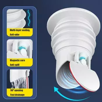 Уплотнительное кольцо для канализационной трубы, заглушка для слива воды, силиконовый герметик для канализации, препятствующий появлению запаха, заглушка для слива душа, аксессуары для ванной комнаты