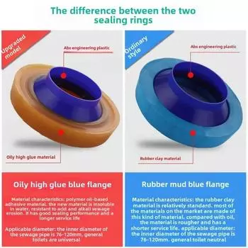 Уплотнительное кольцо для унитаза, утолщенное основание сиденья унитаза, расширенная герметичность, универсальные аксессуары для дренажа, кольцо для защиты от запаха 75mm to 110mm