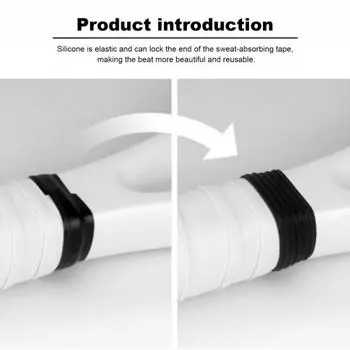 Уплотнительное резиновое кольцо для ракетки, теннисная ручка, кольцо, износостойкое мягкое эластичное многоразовое цветное кольцо для ракетки чёрный