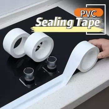 Уплотнительные ленты для душа и ванны, водонепроницаемые наклейки на стену из ПВХ, самоклеящиеся водонепроницаемые ленты, защищающие от плесени, для угла стены кухонной раковины 2.2cmX3.2m