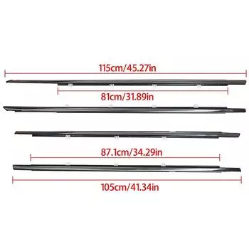 Уплотнительные полосы для окон и дверей автомобиля, навесы, хромированная резиновая отделка, подходящая для Honda Accord 2008-2012, внешние аксессуары для автомобиля