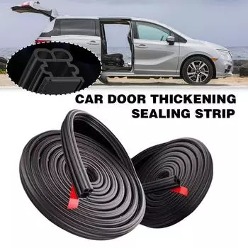 Уплотнители дверей автомобиля, двухслойные, автомобильные, защитные, звукоизоляционные, водонепроницаемые, резиновые, уплотнительные полосы для дверей, багажника, капота, 5/12/25 м