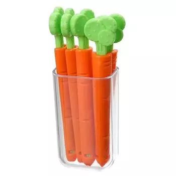 Уплотняющий зажим для кухонных щипцов, Уплотняющий зажим для пищевых пакетов, Мультяшный зажим в форме морковки, Уплотняющий зажим для консервации One Size оранжевый