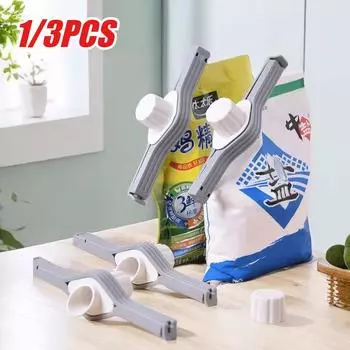 Уплотняющий зажим с винтовой крышкой, пакет для приправ, мешок для сухого молока, мешок для соли, уплотнительный зажим, зажим для консервирования закусок, гаджет, кухонные аксессуары 1pcs