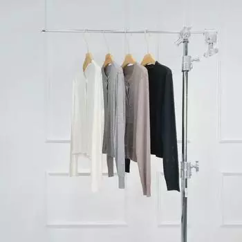 UpperClass Series Wool & Mulberry Silk Round Neck Cardigan for Women Large