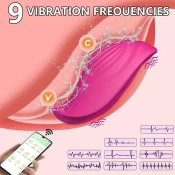Управление через приложение, носимый вибратор, симпатичная форма, стимулятор клитора, массажный мастурбатор, 9 режимов вибрации, секс-игрушки, принадлежности для взрослых женщин