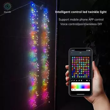 Управление через приложение RGB светодиодная лампа водонепроницаемая новогодняя гирлянда для украшения дома DIY дисплей для картин музыкальная Bluetooth люстра 10W