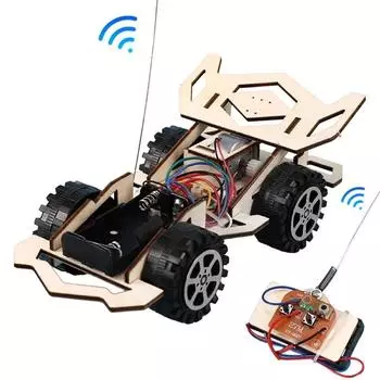 Управление DIY RC игрушки Развивающие игрушки Модель гоночного автомобиля Радиоуправляемый гоночный автомобиль 4-канальная модель сборки автомобиля
