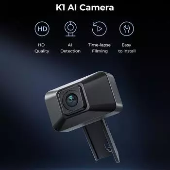 Управление камерой Creality K1 AI Интеллектуальный помощник Покадровая съемка в реальном времени и в HD-качестве для 3D-принтеров K1 / K1 Max / K1C чёрный