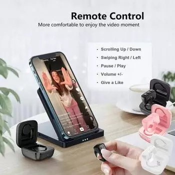 Управление селфи, инструмент для записи коротких видео, интеллектуальное дистанционное управление Bluetooth Ring One Size чёрный