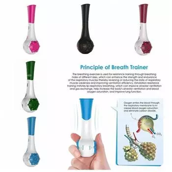 Управляемый тренажер для естественного дыхания Тренажер для функции легких для немедикаментозной респираторной терапии красный