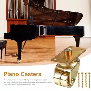 Upright Piano Wheels Casters Piano & Furniture Caster 360 Degree Swivel Rust Resistant Plate Casters Piano Accessories For Piano CHINA