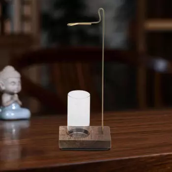 Upside Down Incense Burner Holder Wooden Base Home Decoration Backflow Modern