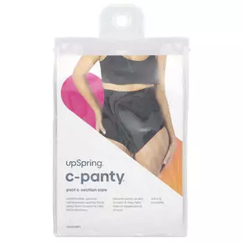 UpSpring, C-Panty®, уход после кесарева сечения, с силиконовыми вставками, высокая талия, 1X/2X, черные, 1 шт.