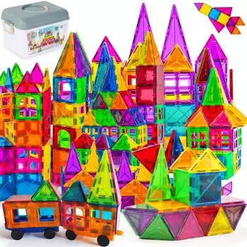 UQTOO Magnetic 160 Роскошные магнитные DIY строительные обучающие магнитные блоки для дня рождения для помещений Блоки, детали, набор, игрушки, дети, сборка, блоки,