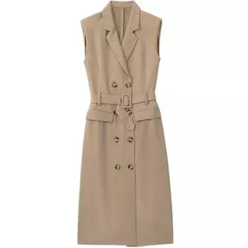 Ur Autumn and Winter European and American-Style Belt Dress As shown in pictures XS