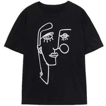 Ur Autumn and Winter New Black Detail Decoration Short Sleeve Embroidery Black S