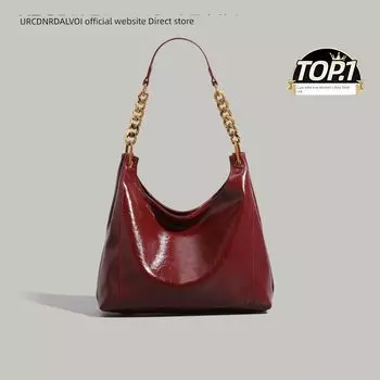 Ur Fancy Red Wedding Bag One-Shoulder Tote Bag Women s 2025 New Arrival Versatile Large Capacity Work Clothing Crossbody Bag Red