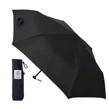 urawaza Folding Umbrella that folds in 3 Shape Shape Hand Easy to Open and Water Stain UV Rib Folding Easy to Fold 10263 Black [Moonbat] Umbrella, чёрный
