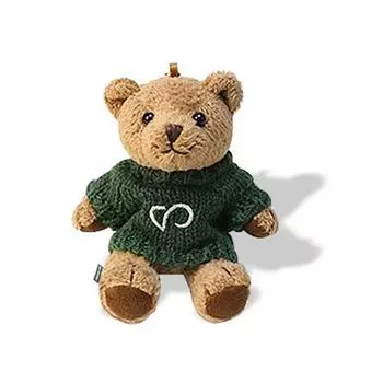 Городской брелок-мишка Cartiv, VO зеленый, 1 шт., корейский автоаксессуар